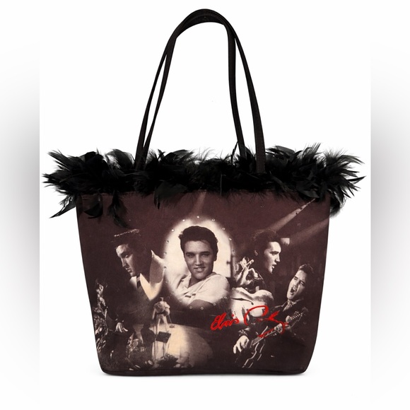 Elvis Presley Handbags - ASHLEY M VINTAGE ELVIS PRESLEY FEATHER PURSE